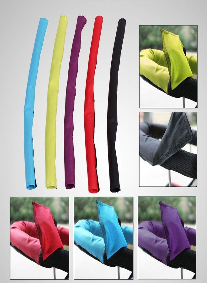 BORDSTRACT Baby Pushchair Stroller Handle Bar Cover, 5 Colors Waterproof Removable Infant Dust Proof Toddler Pram Bumper Bar Fabric Handle Sleeve, Stroller Armrest Cover Replacement - Image 5
